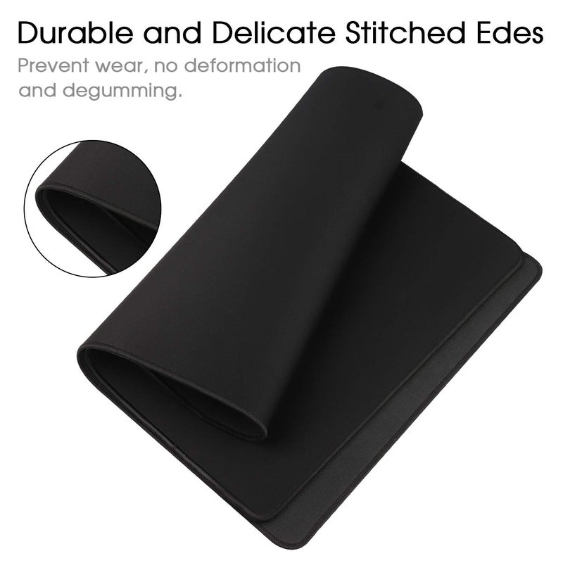 HIHUHEN Gaming Mouse Mat/Mouse Pad 35.4x15.7x0.12Inch | XXL Mouse pad | Table mat/Large Size | Improved Precision and Speed | Rubber Base for Stable Grip on Smooth Surfaces Non-Slip (90x40 Black004) - Image 3